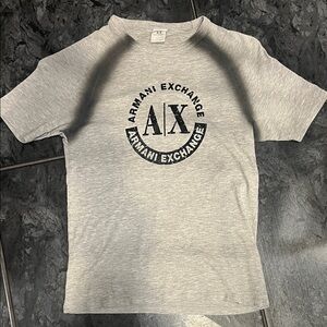 Armani Exchange Gray Logo Tee